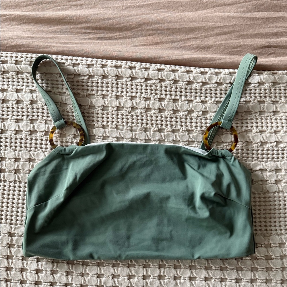 NEW ASOS Green Tortoise‎ Ring Bikini Top Size 12